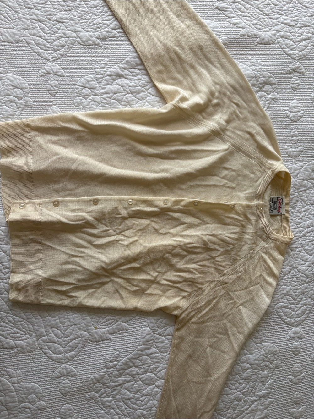 Classic Cream Crewneck Cardigan - Kids